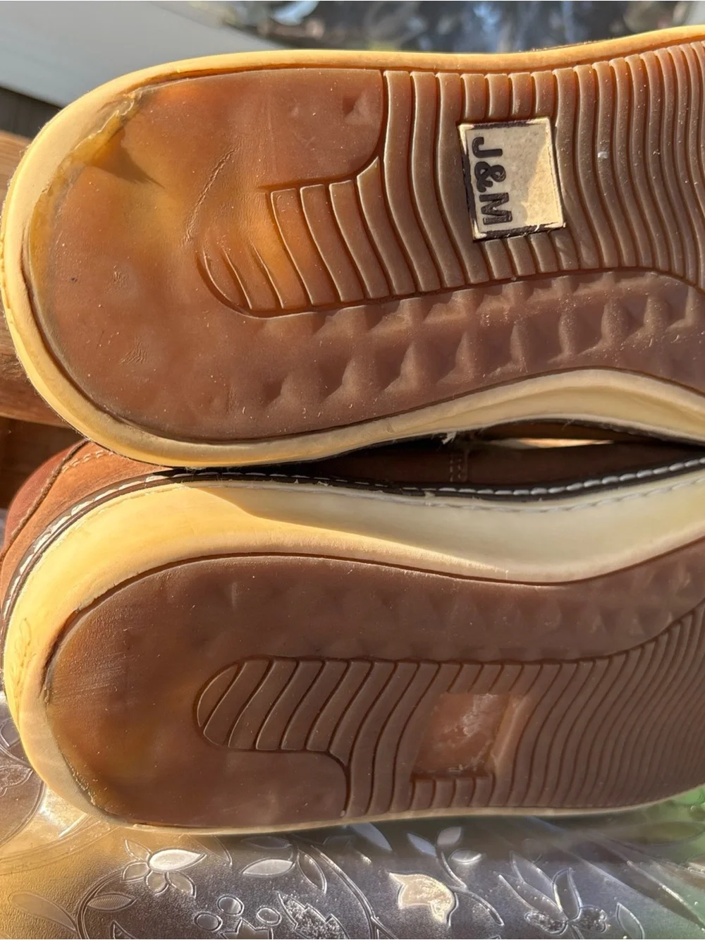 Johnston & Murphy Brown Tan Sheepskin Leather Derby Shoes 10.5 M